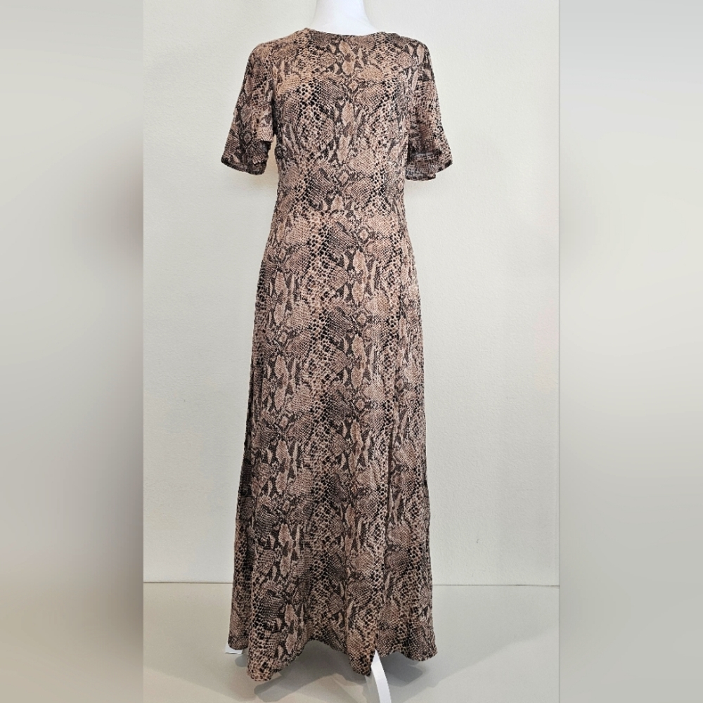 Free Press Snake/Butterfly Sleeve Maxi Dress Women's Size S